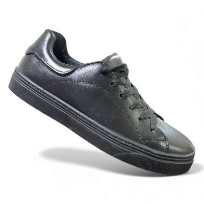 Tenni Unisex Cuero Negro x Negro Unisex Talla 38 Ref 2010 